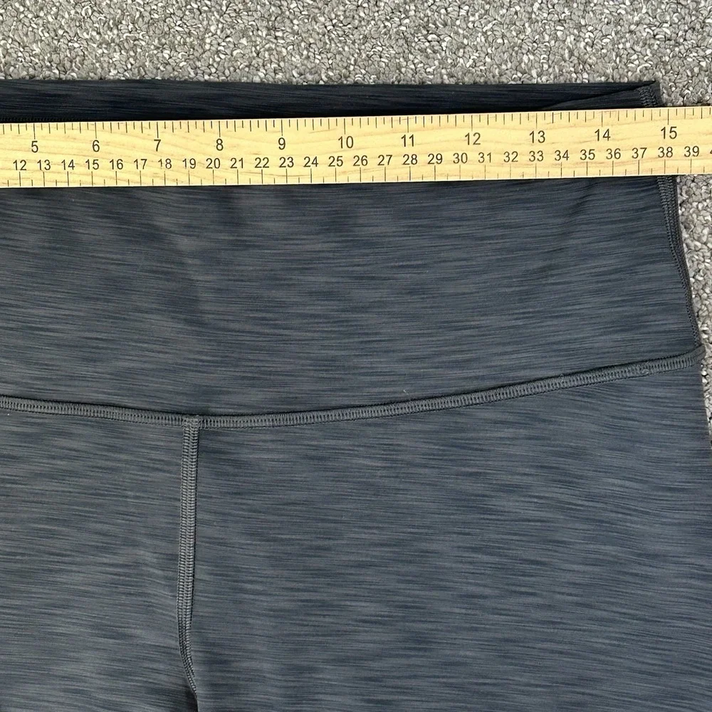 Lululemon Gray Wunder Under High Rise Crop Leggings Women's 12 Full-On Luon